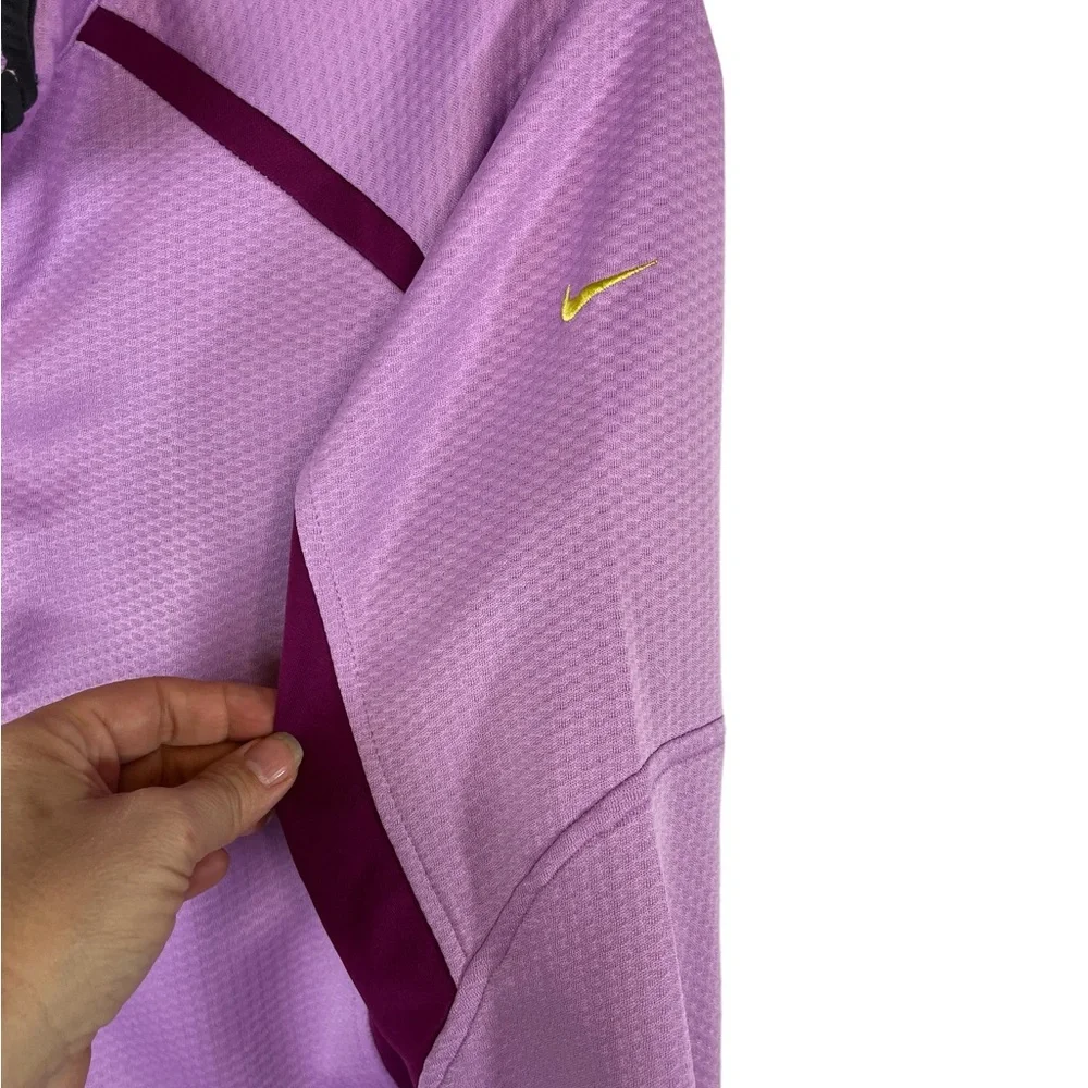 Nike sphere dry woman’s pink 1/4 zip running‎ long sleeve shirt size large